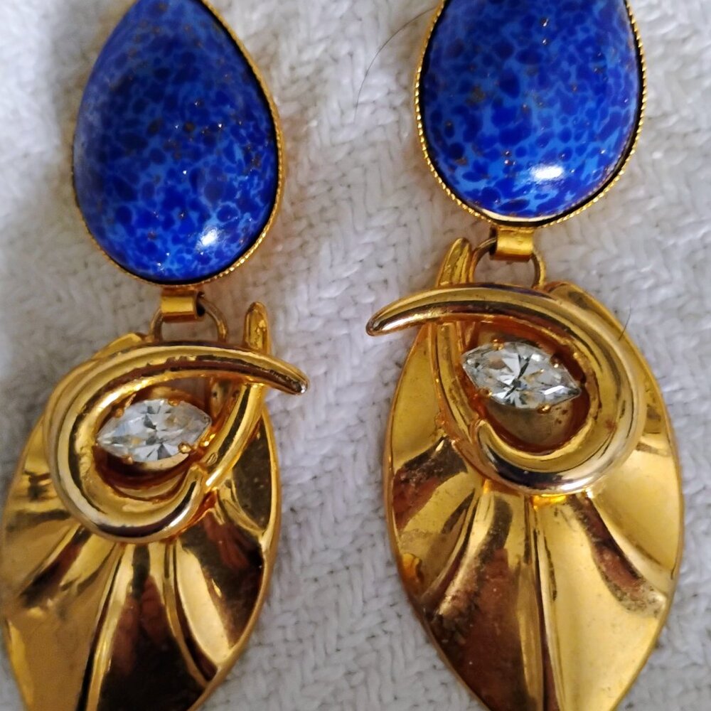Vintage Earrings Clip J Monde  Quiet Luxury Colorful